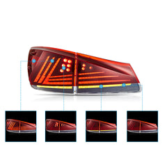 VLAND LED Tail Lights for 2006–2013 Lexus IS250 IS350 ISF IS300 220d 200d