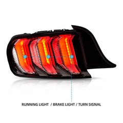 Vland 2015-2023 For Ford Mustang LED Taillights with Sequential Red Turn Signal(US Model)