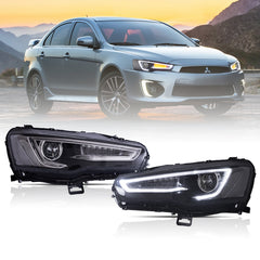 2008-2017 For Mitsubishi Lancer & EVO X VLAND LED Headlights Audi Style