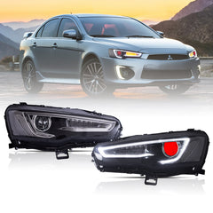 2008-2017 For Mitsubishi Lancer & EVO X VLAND LED Headlights Audi Style