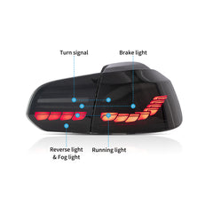VLAND LED Tail Lights for Volkswagen Golf 6 MK6 2008-2013 (GTS Style)