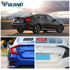 VLAND LED Tail Lights 2016-2018 For Honda Civic 10th Gen 4PCS
