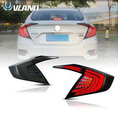VLAND LED Tail Lights 2016-2018 For Honda Civic 10th Gen 4PCS