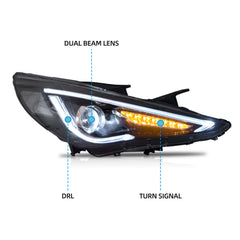 VLAND LED Headlights For 2011-2014 Hyundai Sonata