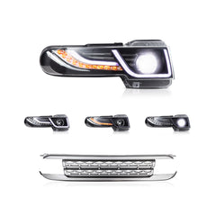 VLAND LED Headlights With Grille for Toyota FJ Cruiser 2006-2022 Land Rover Style