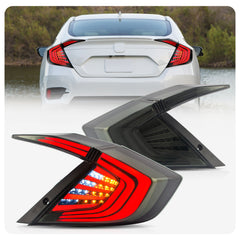 VLAND LED Tail Lights 2016-2018 For Honda Civic 10th Gen 4PCS