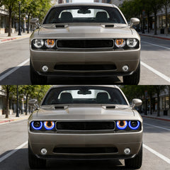 VLAND LED Headlights RGB Style for Dodge Challenger 2008-2014
