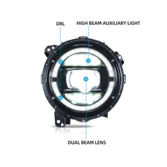 VLAND LED Headlights For 2018-2023 Jeep Wrangler & Gladiator JT
