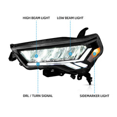 VLAND LED Headlights For Toyota 4Runner 2014-2024