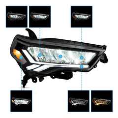 VLAND LED Headlights For Toyota 4Runner 2014-2024
