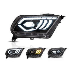VLAND LED Headlights for Ford Mustang 2010-2014 with Sequential Turn Signals
