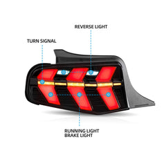 VLAND LED Taillights For 2010 2011 2012 Ford Mustang