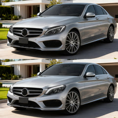 VLAND LED Headlights For 2015-2021 Mercedes Benz C-Class W205 With Blue DRL