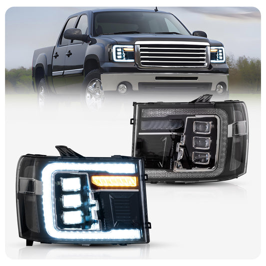 VLAND LED Headlights For 2007-2013 GMC Sierra 1500 2500HD 3500HD