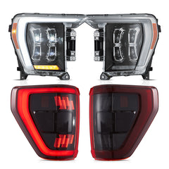 VLAND LED Dual-beam Headlight and Taillight Kit For Ford F150  2021 2022 2023