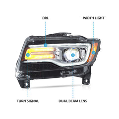 VLAND LED Headlights For 2011-2013 Jeep Grand Cherokee (WK2)