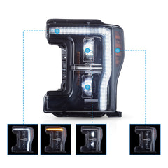 VLAND LED Headlights 2017-2019 For Ford F250 F350 F450 F550 Super Duty
