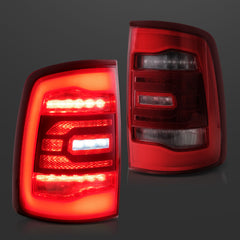 Vland LED Tail Lights For Dodge Ram 4th Gen 09-18 With Red Sequential Turn Signal