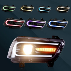 VLAND LED Headlights For Dodge Charger 2011-2014 RGB Style