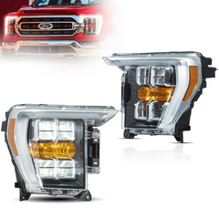 Vland Full LED Headlights For 2021-2023 Ford F150 Headlamp With Amber/White DRL Options