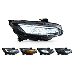VLAND LED Reflection Bowl  Headlights For Honda Civic 2016-2021