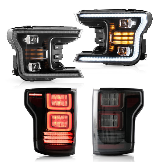 VLAND  LED Headlight+Taillight kit For Ford F150 2018-2020