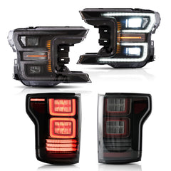 VLAND For Ford F150 2018-2020 LED Headlight+Taillights kit