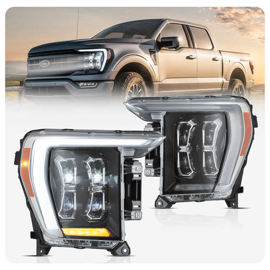 VLAND Full LED Matrix Headlights 2021-2024 For Ford F150 Assembly