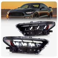 VLAND Headlights For 2015 2016 2017 Ford Mustang (S550)