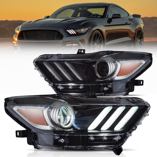 VLAND Headlights For 2015-2017 Ford Mustang (S550)