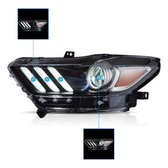 VLAND Headlights For 2015-2017 Ford Mustang (S550)