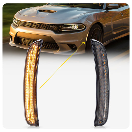 VLAND LED Side Marker Lamps For Dodge Charger 2015-2023(Front And Rear）