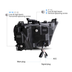VLAND LED Headlights For Dodge RAM 1500 2019-2024