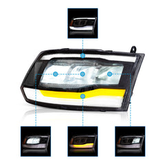 VLAND LED Headlights For 2009-2018 RAM 1500 2500 3500
