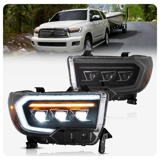 VLAND LED Matrix Headlights For 2007-2013 Toyota Tundra and 2008-2020 Toyota Sequoia