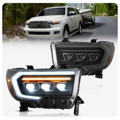 VLAND LED Matrix Headlights For 2007-2013 Toyota Tundra and 2008-2020 Toyota Sequoia