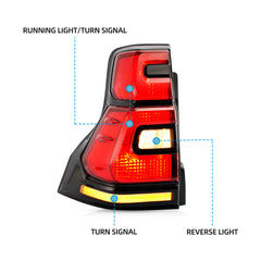 Vland LED Tail Lights For Toyota Land Cruiser Prado 4th Gen 2010-2016