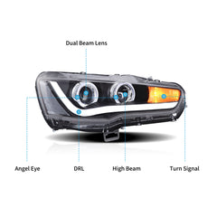 VLAND LED Headlights For Mitsubishi Lancer / EVO X 2008-2017