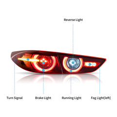 VLAND Tail Lights for Mazda 3 Axela Sedan 2019-2024
