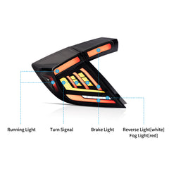 VLAND LED Taillights For 2016-2021 Honda Civic HatchBack with start-up animation