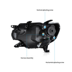 VLAND LED Headlights For 2012-2015 Toyota Tacoma with Start-up Animation