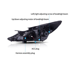 VLAND LED Headlights For 2011-2014 Hyundai Sonata