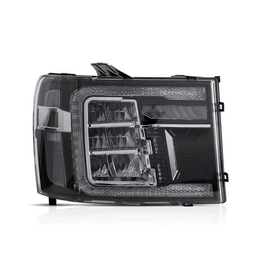 VLAND LED Reflection Bowl Headlights For 2007-2013 GMC Sierra 1500 2500HD 3500HD