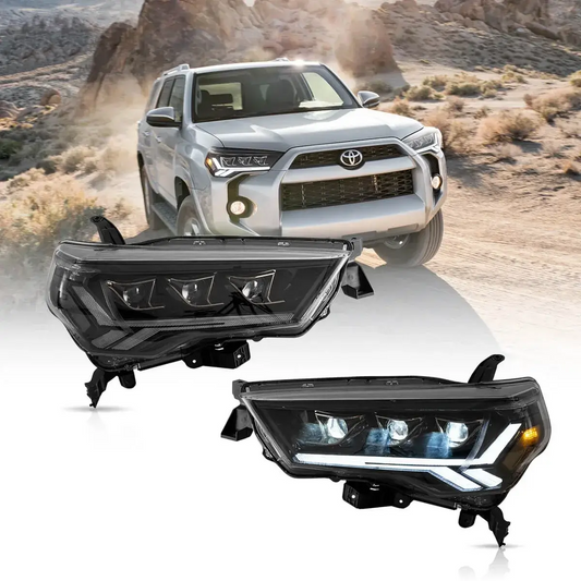 VLAND LED Projector Headlights 2014-2024 For Toyota 4Runner Assembly Sequential Turn Signal