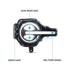 For Ford Bronco VLAND RGB LED Projector Headlights 2021-2026