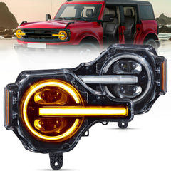 For Ford Bronco VLAND RGB LED Projector Headlights 2021-2026