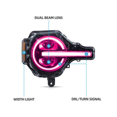 For Ford Bronco VLAND RGB LED Projector Headlights 2021-2026