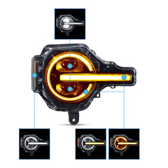 For Ford Bronco VLAND RGB LED Projector Headlights 2021-2026