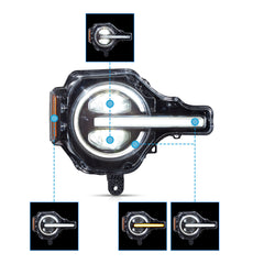 For Ford Bronco VLAND RGB LED Projector Headlights 2021-2026