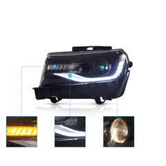 VLAND LED Headlights For Chevrolet  Camaro 2014 2015 Dual Beam Projector Assembly